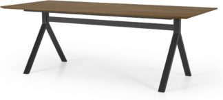 An Image of Sora 8 Seat Dining Table, Smoked Oak