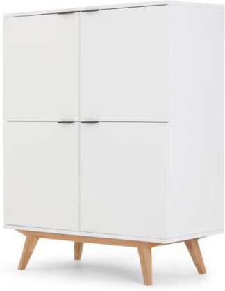 An Image of Aveiro Cabinet, Natural Oak and White