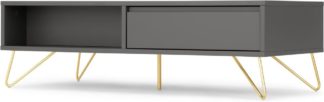 An Image of Elona Coffee Table, Charcoal and Brass