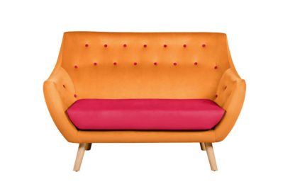 An Image of Poet Sofa, Luxor Orange Two Tones