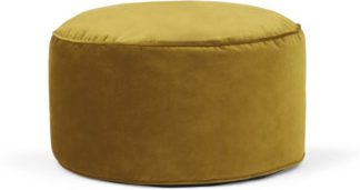 An Image of Lux Velvet Floor Cushion, Antique Gold velvet