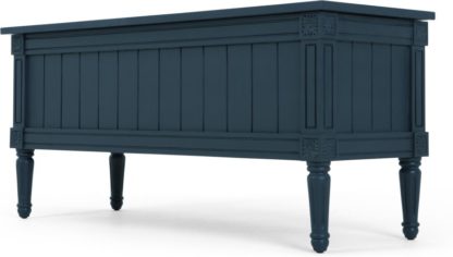 01b4a1a98fdb82bdb57c4c9836e161521bb17befda687d5c5c713b30c5f94fde.jpg An Image of Bourbon Vintage Ottoman Bench, Dark Blue