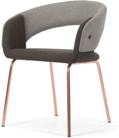 An Image of Ayrmer Chair, Grey and Copper