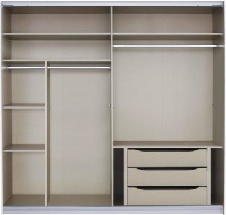 An Image of Malix 225cm Sliding Wardrobe Premium Interior Package