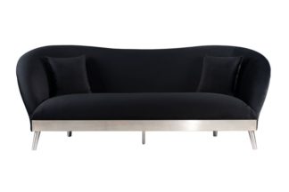 An Image of Lapio Three Seat Sofa - Black