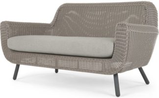 An Image of Jonah Garden 2 Seater Sofa, Light Grey