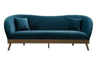 An Image of Lapio Three Seat Sofa - Peacock