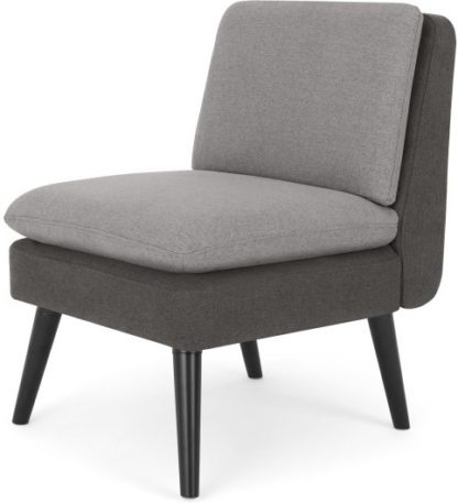 An Image of MADE Essentials Reagan Accent Armchair, Marshmallow Grey