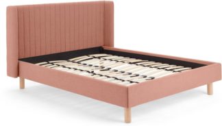 An Image of Tilia Quilted Kingsize Bed, Dusk Pink