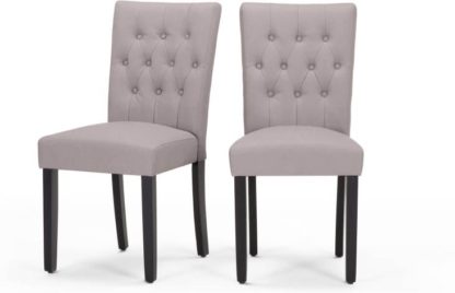 An Image of Flynn Set of 2 Dining Chairs, Pewter Grey