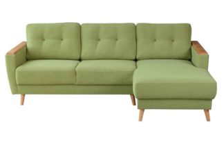 An Image of Expo Right hand Corner Sofa Malaga Apple Green