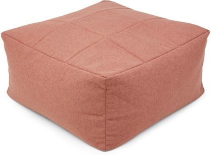 An Image of Loa Quilted Floor Cushion, Dusk Pink