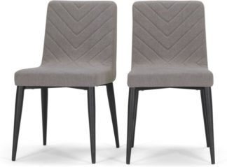 An Image of Set of 2 Lex Dining Chairs, Graphite Grey