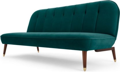 An Image of Margot Click Clack Sofa Bed, Seafoam Blue Velvet