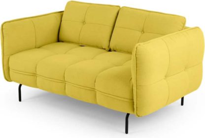 An Image of Maverick 2 seater sofa, Mustard Yellow