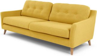 An Image of Rufus 3 Seater Sofa, Mustard Yellow