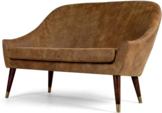 An Image of Seattle 2 seater Sofa, Outback Tan Premium Leather