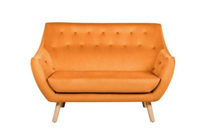 An Image of Poet Sofa, Luxor Orange Single Tone