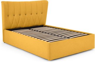 An Image of Charley Double Bed with Ottoman storage, Yolk Yellow