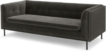 An Image of Farley Large 2 Seater Sofa, Concrete Cotton Velvet