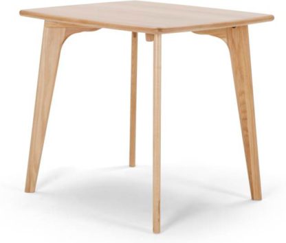 An Image of Fjord 4 Seat Square Compact Dining Table, Oak