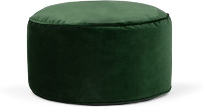 An Image of Lux Velvet Floor Cushion, Forest Green Velvet