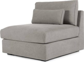 An Image of Trent Loose Cover Modular Seat, Washed Grey Cotton