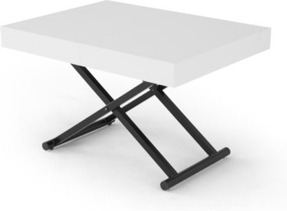 An Image of MADE Essentials Rhys Dining Into Coffee Table, White