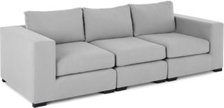 An Image of Mortimer 4 Seater Modular Sofa, Chalk Grey Cotton