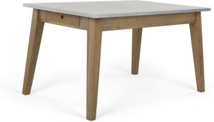 An Image of Fawn 6 Seat Dining Table, Mango Wood and Zinc