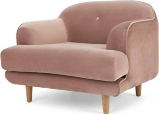 An Image of Gracie Armchair, Vintage Pink Velvet