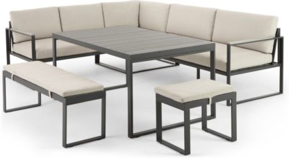 1343d1b592afb0fbfe00f87985788ae9d317e0b75c38aff5b761c4ba95d3a29a.jpg An Image of Catania Garden Corner Dining Set, Polywood