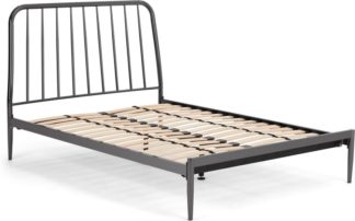 An Image of Alana King Size Bed, Black Nickel