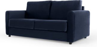 An Image of Corin Pull Out Sofa Bed, Regal Blue Velvet