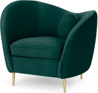 An Image of Kooper Accent Armchair, Seafoam Blue Velvet