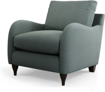 An Image of Sofia Armchair, Plush Asphalt Velvet