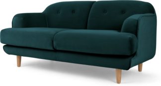 An Image of Gracie 2 Seater Sofa, Seafoam Blue Velvet