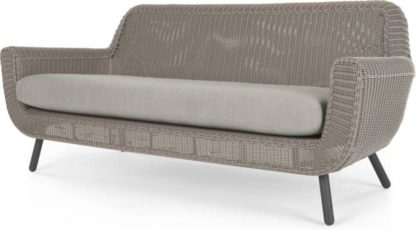 An Image of Jonah Garden 3 Seater Sofa, Light Grey