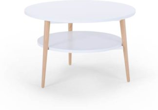 An Image of Marcos Compact Coffee Table, Natural and White