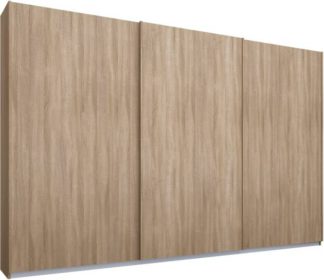 An Image of Malix 3 door 270cm Sliding Wardrobe, Oak frame,Oak doors, Standard Interior