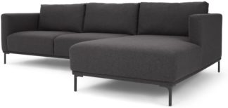 An Image of Milo Right Hand Facing Chaise End Corner Sofa, Space Grey