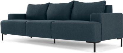 An Image of MADE Essentials Oskar 3 Seater Sofa, Aegean Blue