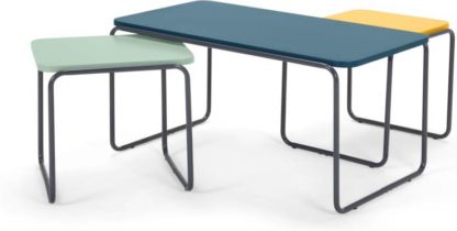 1bc50746efed673f9525d5ffa195455c7eb3a30edd66f72277e786d28c2b6513.jpg An Image of Hill Coffee and Set of 2 Nesting Side Tables, Multicolour