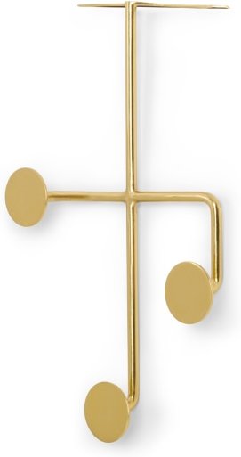 An Image of Bran Over The Door Hooks, Brushed Brass