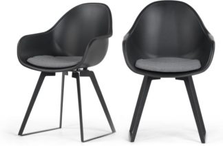 An Image of Set of 2 Boone Dining Chairs, Black