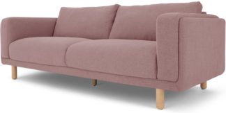 An Image of Karson 3 Seater Sofa, Mina Pink