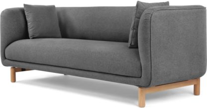 An Image of Becca 3 Seater Sofa, Marl Grey