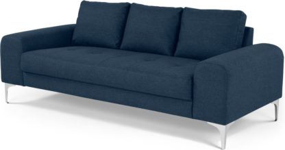 An Image of Vittorio 3 Seater Sofa, Scuba Blue