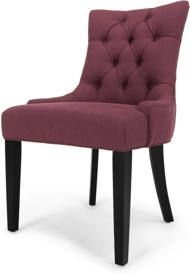 An Image of Flynn Scoop Back Dining Chair, Merlot Red and Black