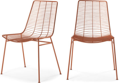 An Image of Set of 2 Marvel Dining Chairs, Copper